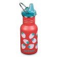 Trinkflasche mit Sippy Cap - Korallen Erdbeeren - 355 ml
