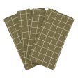 Stoffservietten - Olive Check - Set mit 4 Stck
