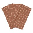 Stoffservietten - Terracotta Check - Set mit 4 Stck
