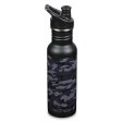 Klean Kanteen Trinkflasche aus Edelstahl - Black Camo - 532 ml