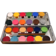 Hautfreundliche Gesichtsbemalung - Palette mit 24 Farben