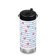 Thermo-Trinkflasche mit Twist Cap - 355 ml - Heart Stripes