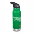 Thermo-Trinkflasche mit Strohhalm & Sportverschluss - 355 ml - Dino Skate