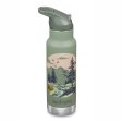 Thermo-Trinkflasche mit Strohhalm & Sportverschluss - 355 ml - Mountain