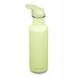 Trinkflasche mit Strohhalm & Sportverschluss - 800 ml - Shadow Lime