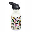 Trinkflasche mit Strohhalm & Sportverschluss - 355 ml - Leopard