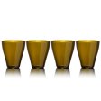 Stapelbare Upcycling-Gl�ser - Olivgr�n - 4 Stk