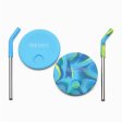 Trinkhalm-Deckel f�r Kids Cup Kinderbecher - 2er Pack - Blue